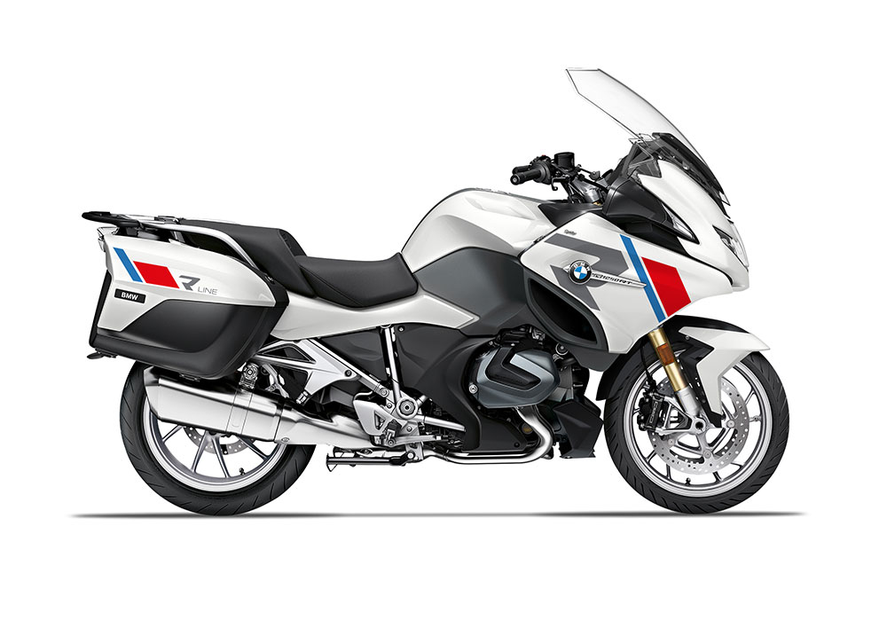 SIG 1152 03 BMW R1250RT R LINE Grey Red Blue Stickers Alpine White 2021 Right