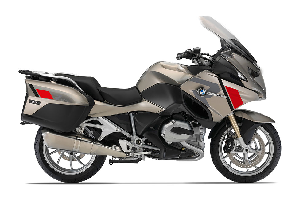SIG 1153 01 BMW R1200RT R LINE Grey Red Black Stickers Platinum Bronze Metallic right