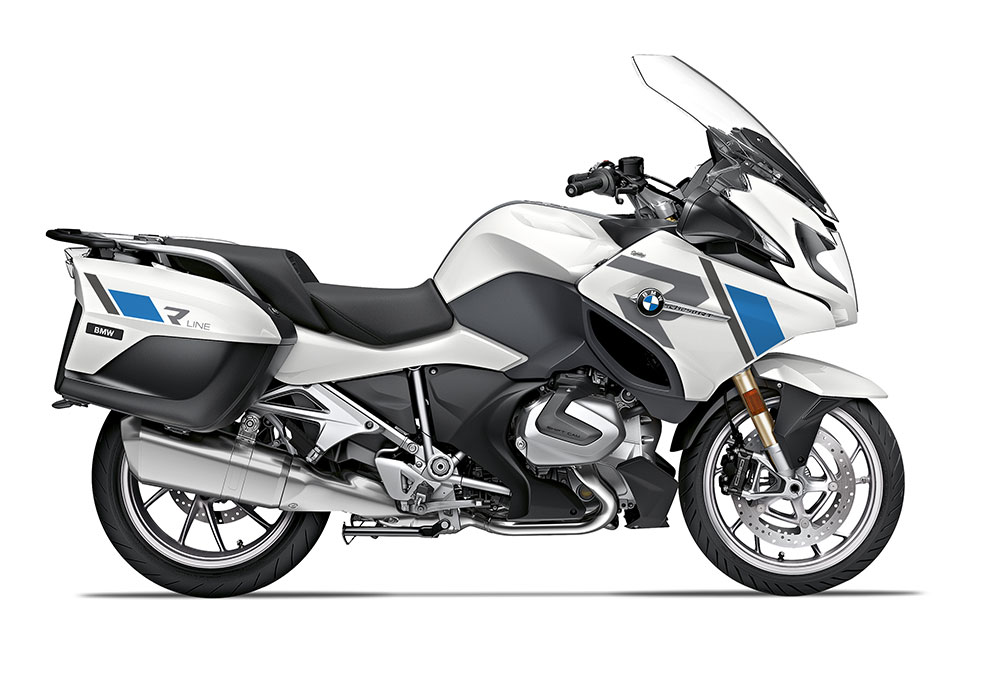 SIG 1155 02 BMW R1250RT R LINE Grey Blue Stickers Alpine White 2018 2020 Right