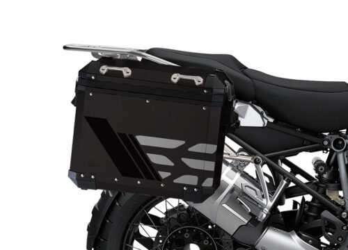 SIG 1165 BMW ALU Panniers GS Line Silver Stickers Pannier Black 3