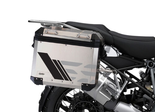 SIG 1165 BMW ALU Panniers GS Line Silver Stickers Pannier Black 4