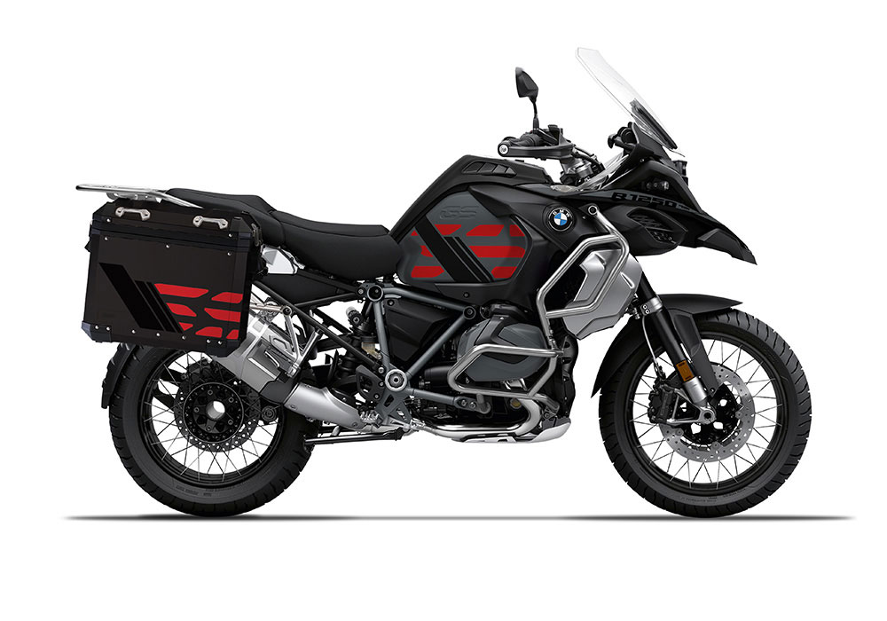 SIG 1168 BMW ALU Panniers GS Line Red Stickers 1