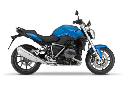 SIG 1243 01 BMW R1200R PYRAMID FRAME Silver Gloss STICKERS Montego Blue Metallic Right