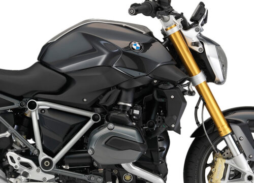 SIG 1243 01 BMW R1200R PYRAMID FRAME Silver Gloss STICKERS Sapphire Black Metallic Right 02