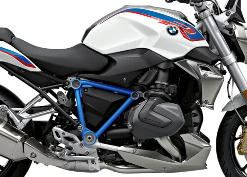 SIG 1244 02 BMW R1250R PYRAMID FRAME COBALT BLUE STICKERS Style HP Right 02