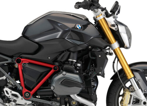 SIG 1245 01 BMW R1200R PYRAMID FRAME Red Gloss STICKERS Sapphire Black Metallic Right 02