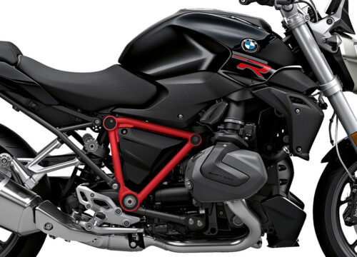SIG 1245 02 BMW R1250R PYRAMID FRAME Red Gloss STICKERS Black Strorm Metallic Right 02