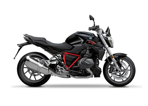 SIG 1245 02 BMW R1250R PYRAMID FRAME Red Gloss STICKERS Black Strorm Metallic Right