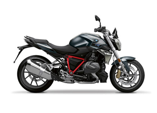 SIG 1245 02 BMW R1250R PYRAMID FRAME Red Gloss STICKERS Mineral Grey Metallic Right