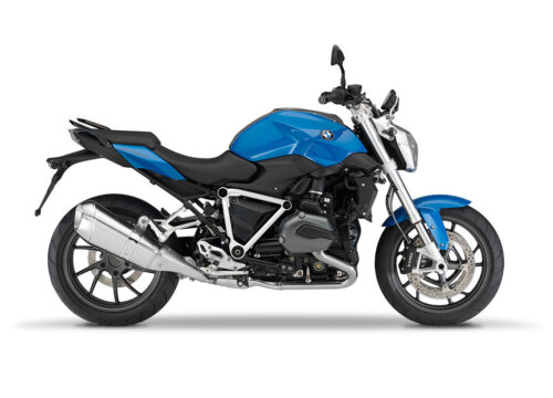 SIG 1246 01 BMW R1200R PYRAMID FRAME White Gloss STICKERS Montego Blue Metallic Right