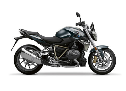 SIG 1247 02 BMW R1250R PYRAMID FRAME CHAMPAGNE STICKERS Mineral Grey Metallic Right