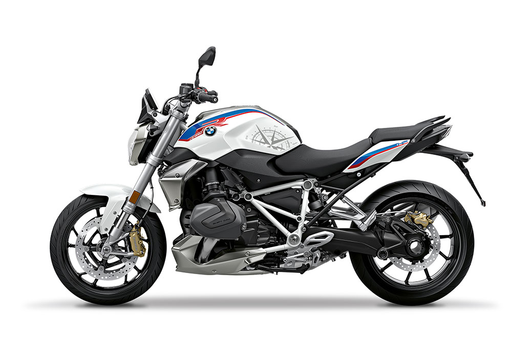 SIG 1248 02 BMW R1250R Compass Silver Gloss Stickers Style HP Left