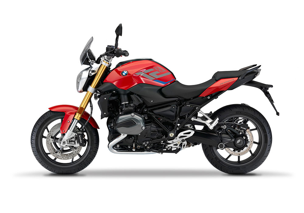 SIG 1257 01 BMW R1200R Raise Silver Cobalt Blue Stickers Racing Red Left