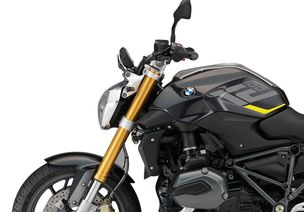 SIG 1258 01 BMW R1200R Raise Silver Yellow Stickers Sapphire Black Metallic Left 02