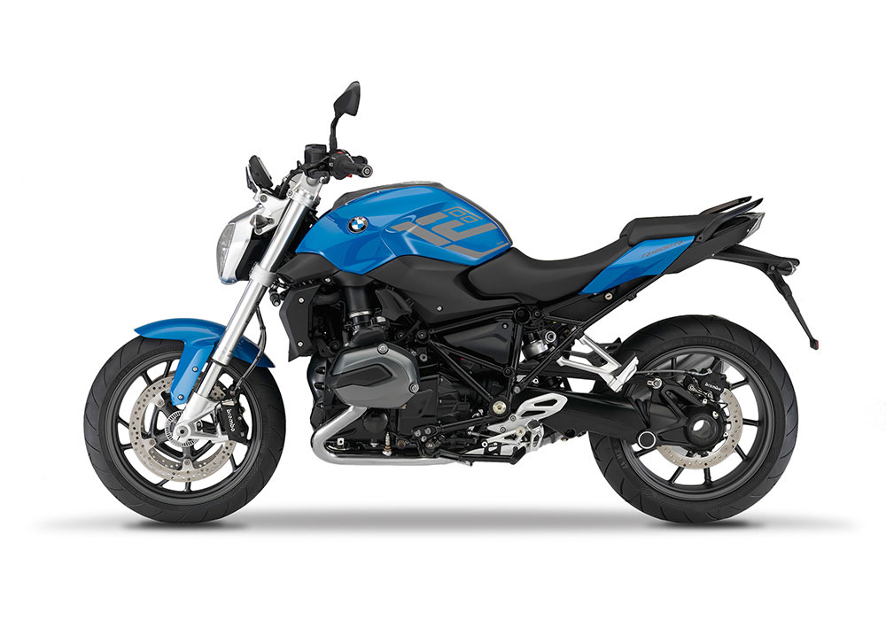 SIG 1259 01 BMW R1200R Raise Silver Dark Silver Stickers Mondego Blue Metallic Left