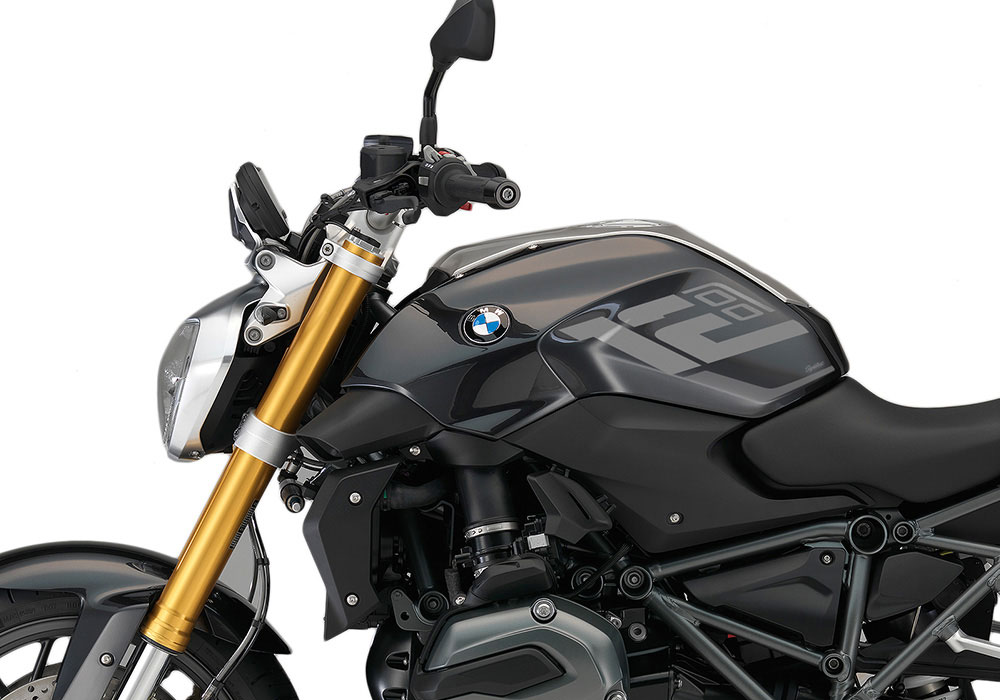 SIG 1259 01 BMW R1200R Raise Silver Dark Silver Stickers Sapphire Black Metallic Left 02