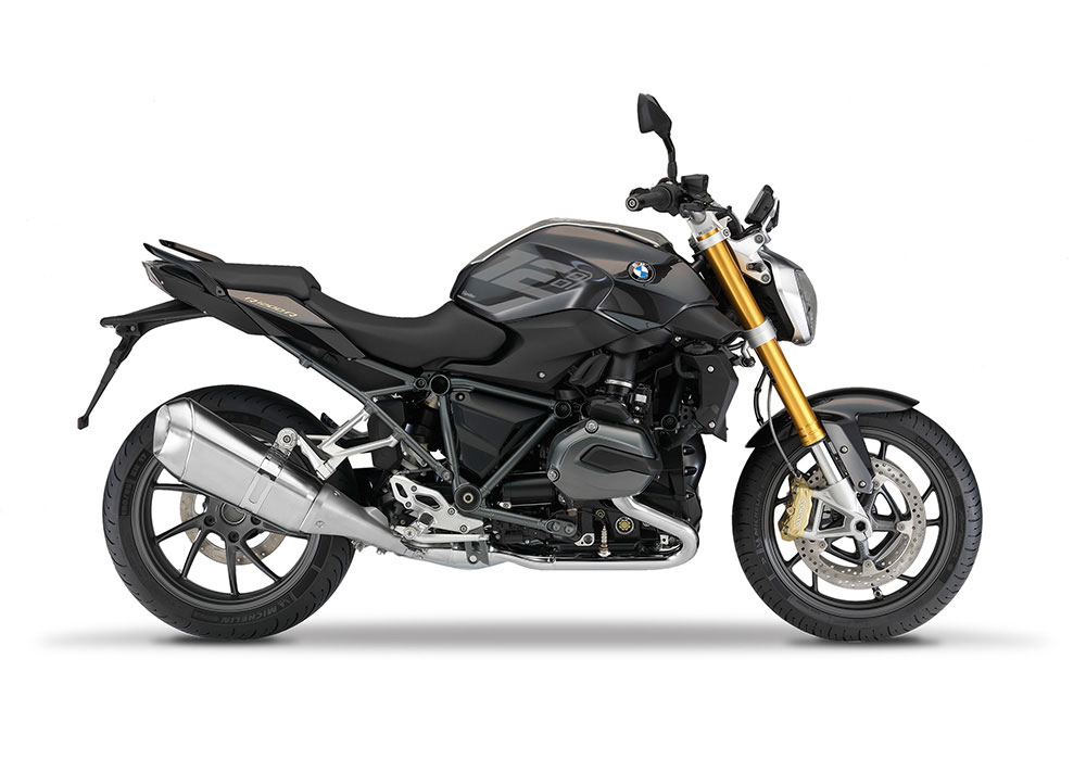 SIG 1259 01 BMW R1200R Raise Silver Dark Silver Stickers Sapphire Black Metallic Right