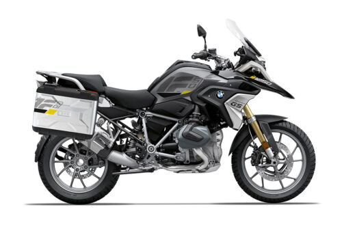 SIG 1279 BMW Vario Side Panniers Raise Grey Grey Yellow Black Stickers Right