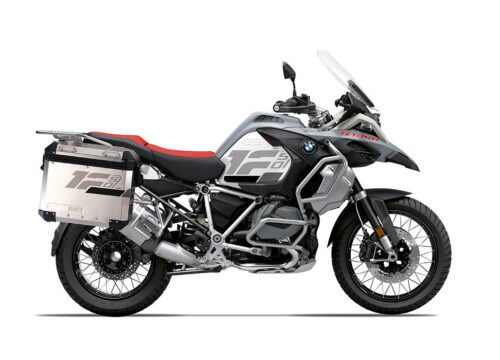 SIG 1282 BMW Aluminum Side Panniers Raise Grey Dark Grey Black Stickers right