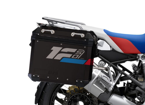 SIG 1284 BMW Aluminum Side Panniers Raise Grey Blue Red Stickers Right 02