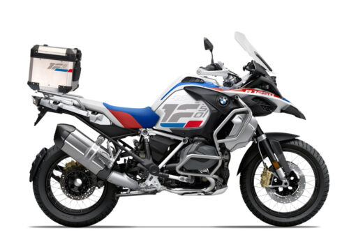 SIG 1288 BMW Aluminum Top Box Raise Grey Red Blue Stickers Right