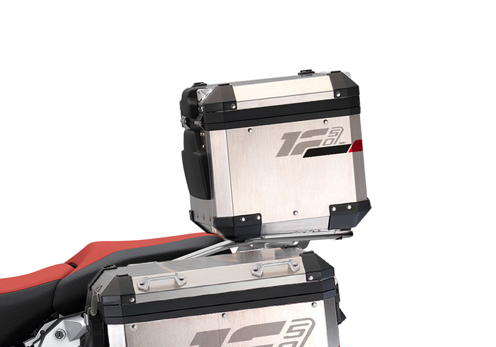 SIG 1289 BMW Aluminum Top Box Raise Grey Red Black Stickers Left 02