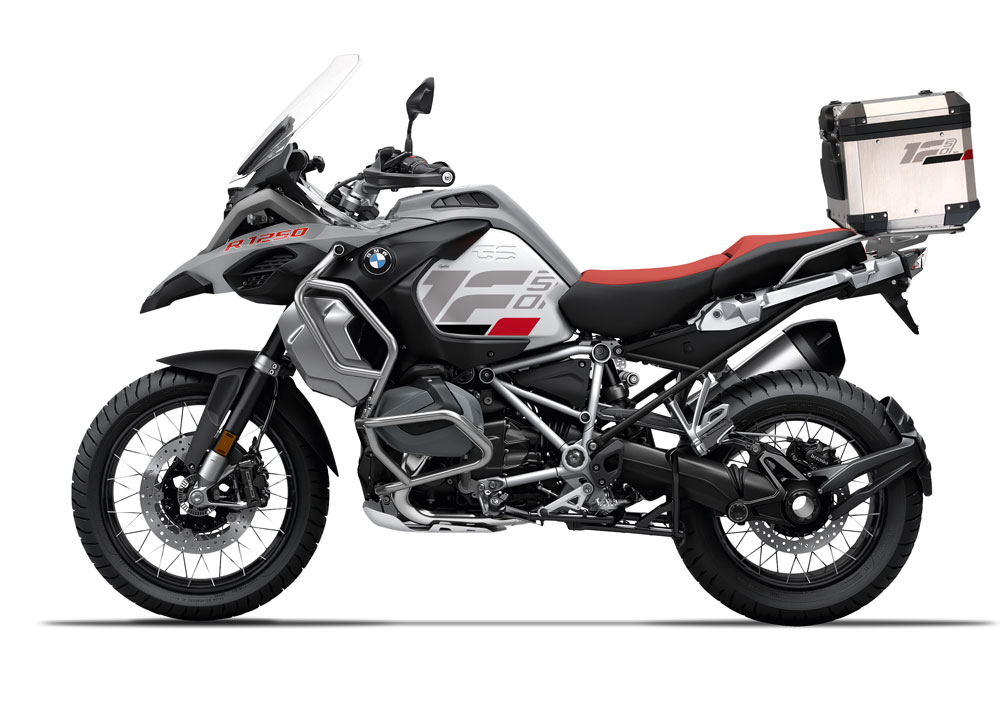 SIG 1289 BMW Aluminum Top Box Raise Grey Red Black Stickers Left