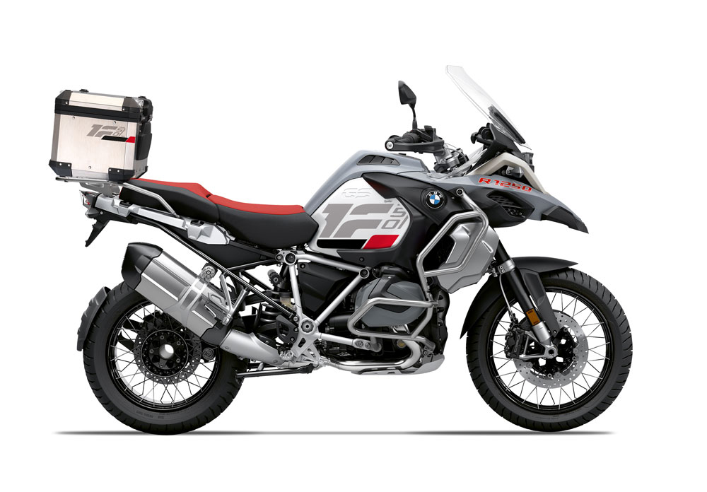 SIG 1289 BMW Aluminum Top Box Raise Grey Red Black Stickers Right