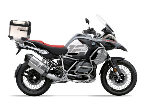 SIG 1290 BMW Aluminum Top Box Raise Grey Dark Grey Black Stickers right