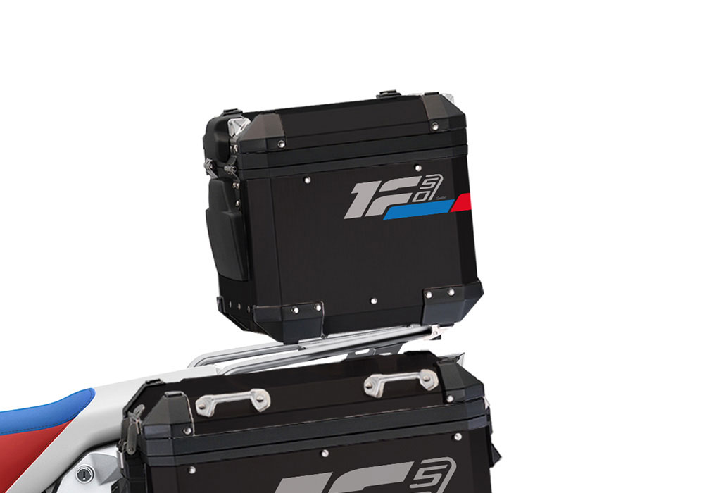 SIG 1292 BMW Aluminum Top Box Raise Grey Blue Red Stickers Left 02