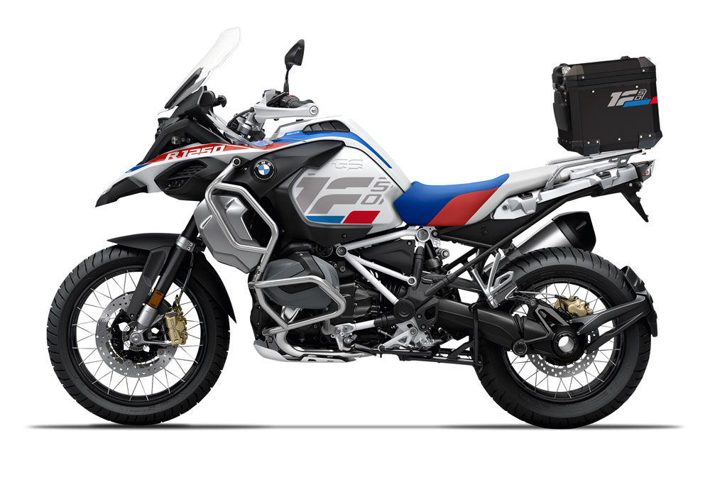 SIG 1292 BMW Aluminum Top Box Raise Grey Blue Red Stickers Right