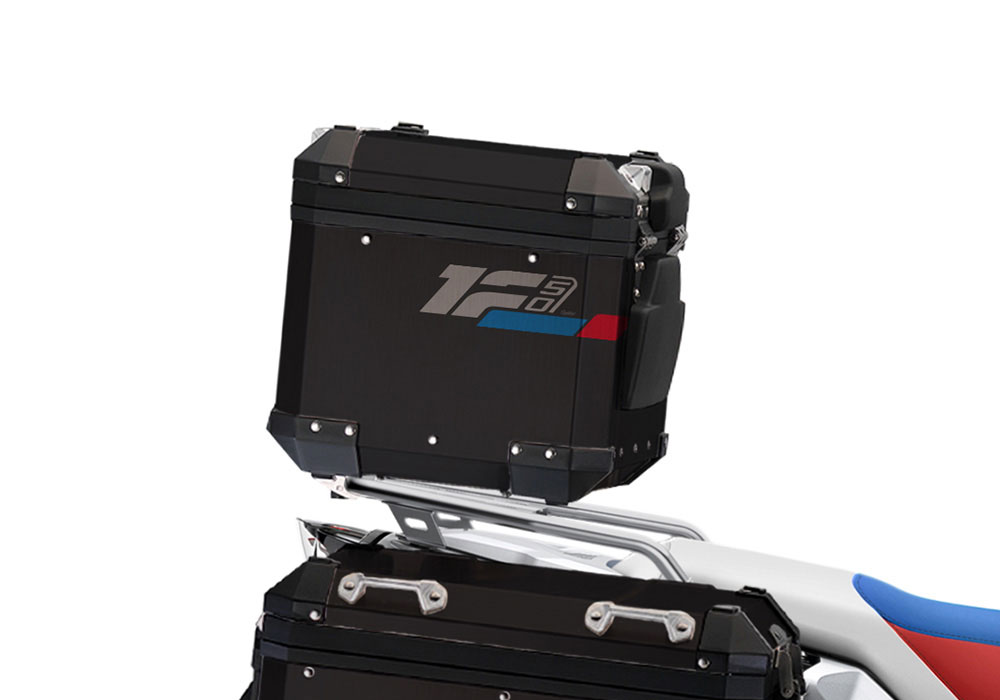 SIG 1292 BMW Aluminum Top Box Raise Grey Blue Red Stickers Right 02