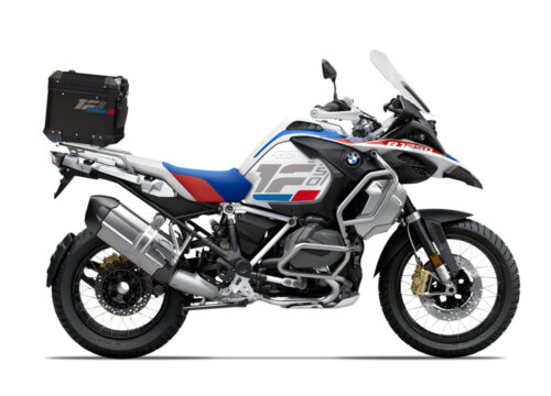 SIG 1292 BMW Aluminum Top Box Raise Grey Blue Red Stickers Right COR