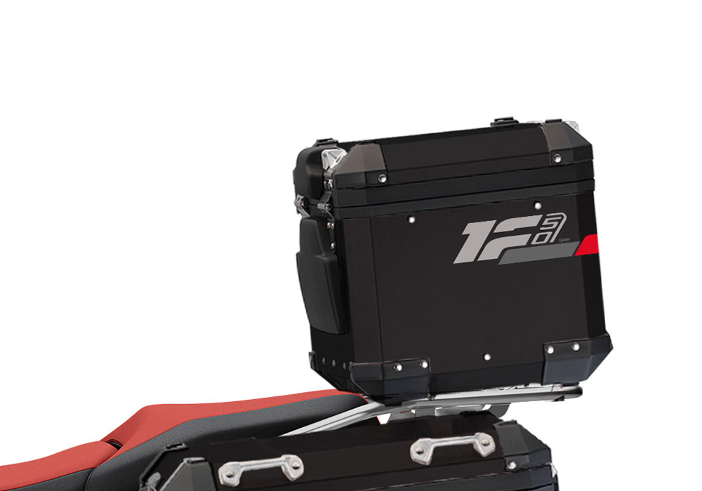 SIG 1293 BMW Aluminum Top Box Raise Grey Red Dark silver Stickers Left 02