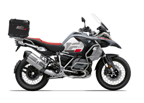 SIG 1293 BMW Aluminum Top Box Raise Grey Red Dark silver Stickers Right