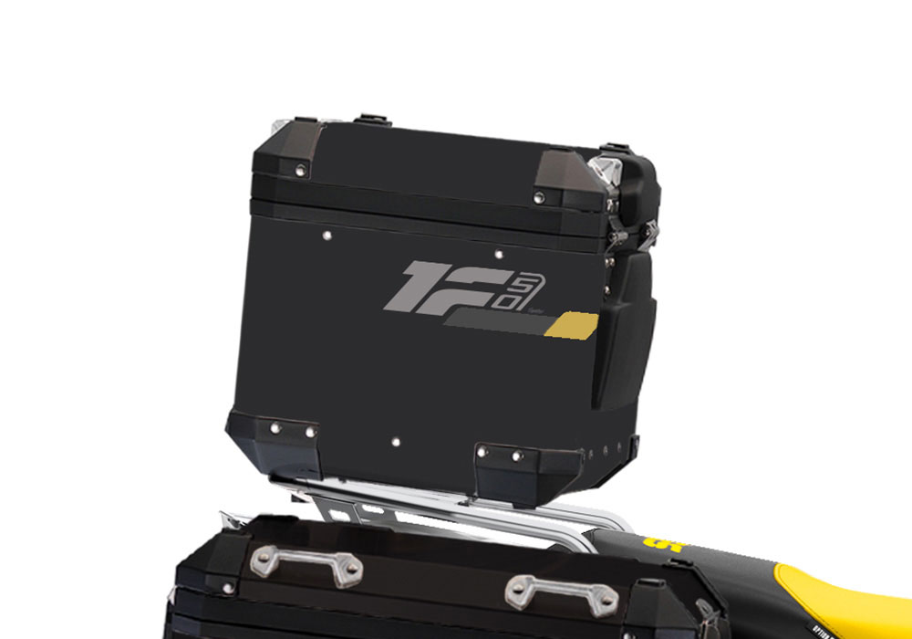 SIG 1295 BMW Aluminum Top Box Raise Dark Grey Yellow Stickers Right 02