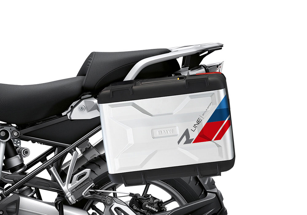 SIG 1305 BMW Vario Panniers R LINE Grey Msport Stickers Left 02