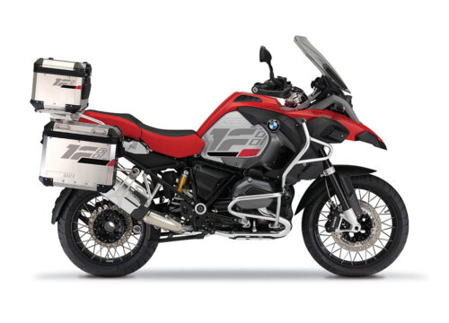 SIG 1315 BMW R1200 Aluminum Top Box Raise Grey Red Black Stickers Right