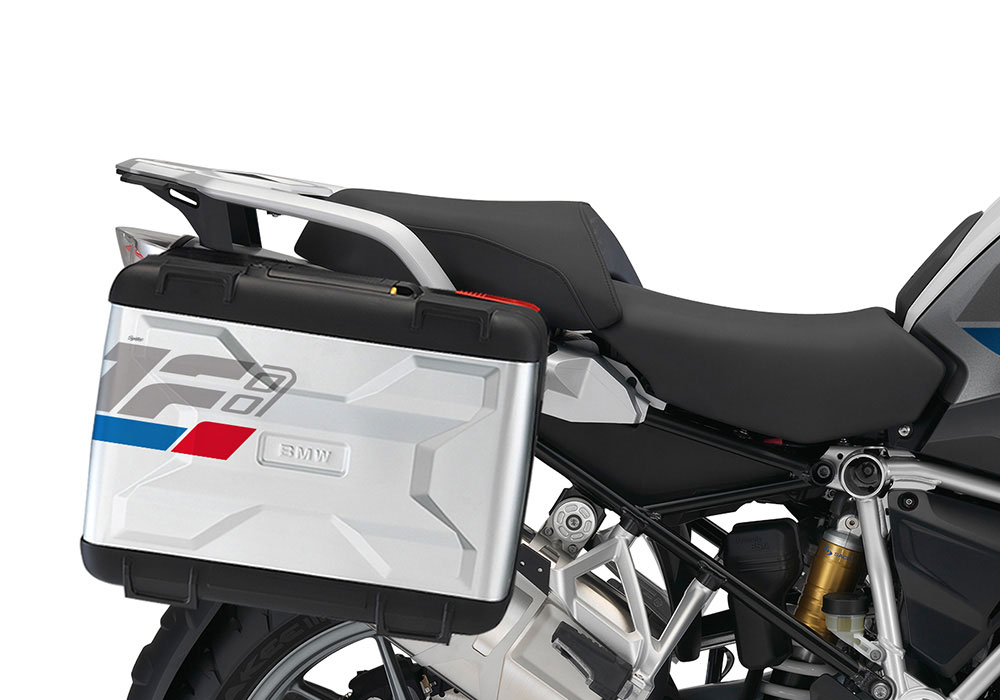 SIG 1330 BMW R1200 Vario Side Panniers Raise Grey Red Blue Stickers Right 02