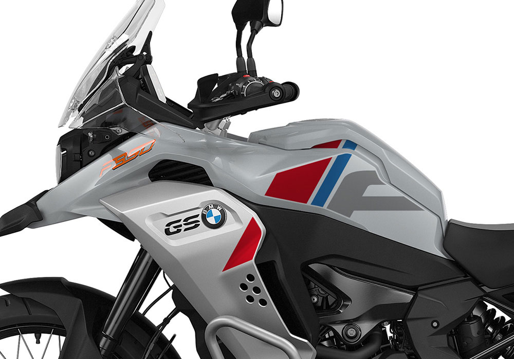 SIG 1338 BMW F850GS ADV F LINE Grey Red Blue Stickers Ice Grey Left 02