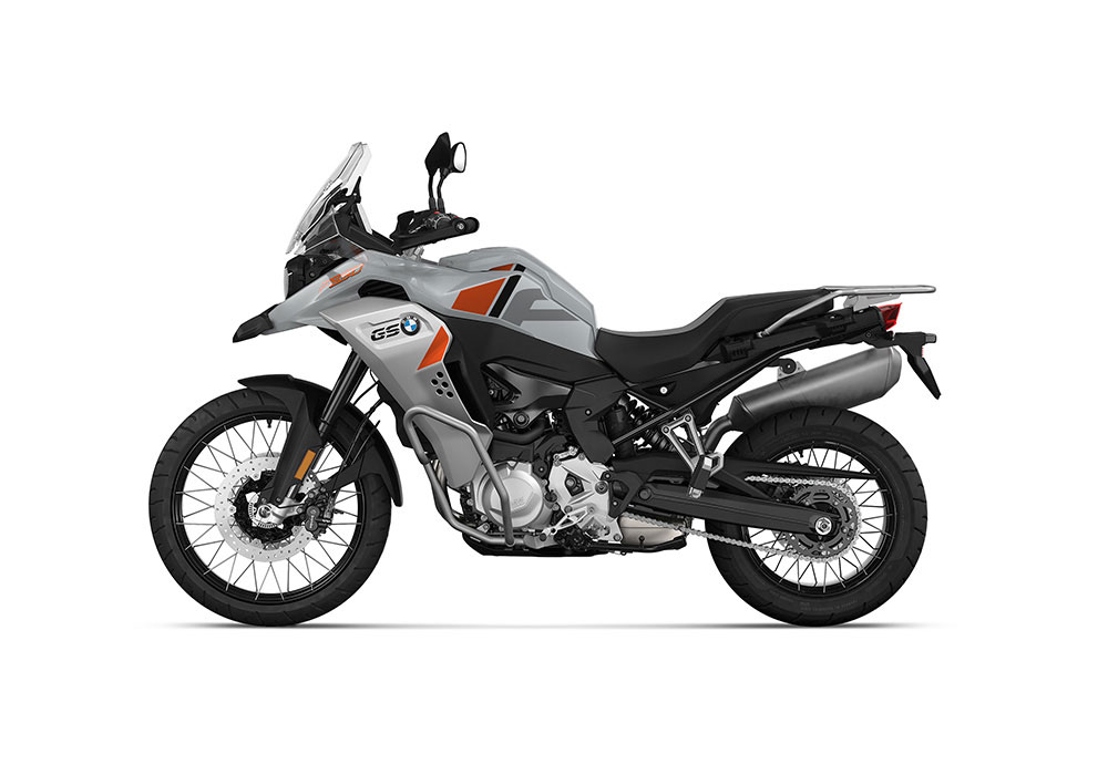 SIG 1373 BMW F850GS ADV F LINE Grey Orange Black Stickers Ice Grey Left