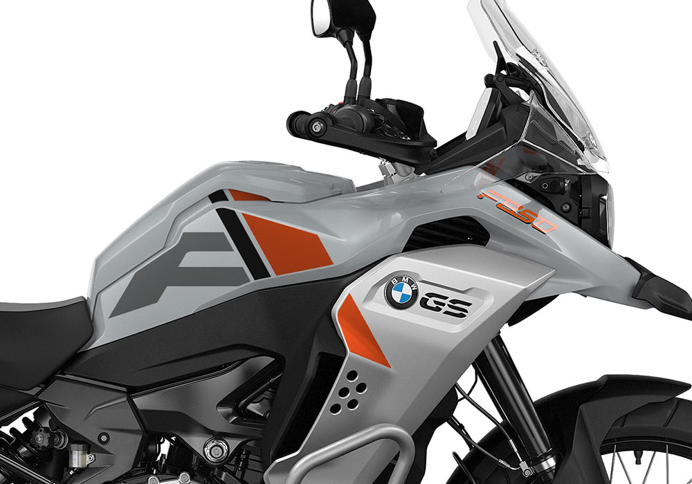 SIG 1373 BMW F850GS ADV F LINE Grey Orange Black Stickers Ice Grey Right 02