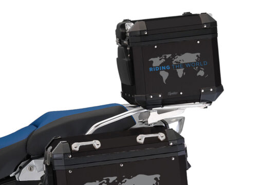 BMW Aluminum Black Top Box The Globe Grey Blue Left 02 02