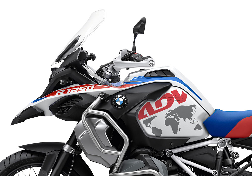 SIG 1379 02 BMW R1250GS Adv The Globe Red Grey Stickers Style Rally Left 02