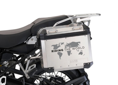 SIG 1385 BMW Aluminum Panniers The Globe Grey Black Left 02