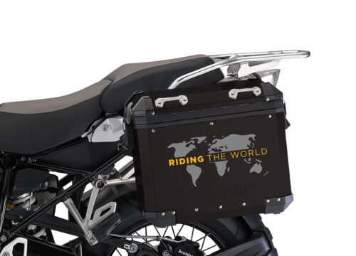 SIG 1387 BMW Aluminum Black Top Box The Globe Grey Yellow Left 02