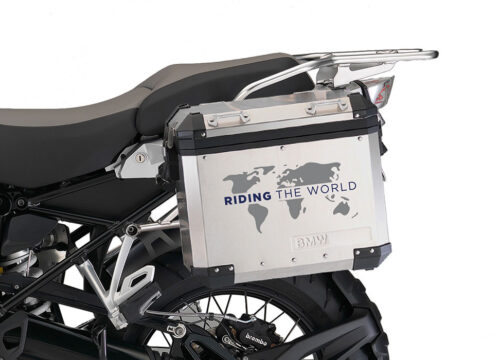 SIG 1388 BMW Aluminum Panniers The Globe Grey Dark Blue left 02