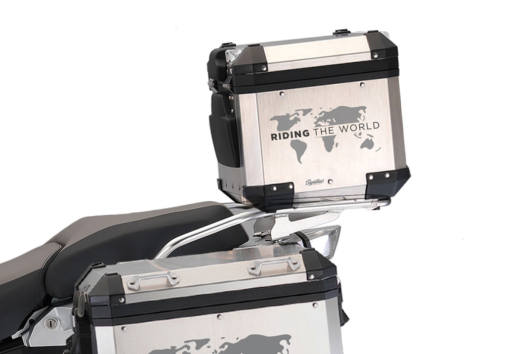 SIG 1390 BMW Aluminum Top Box The Globe Grey Black Left 02