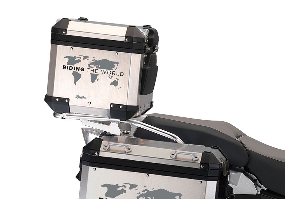 SIG 1390 BMW Aluminum Top Box The Globe Grey Black Right 02