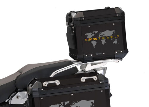 SIG 1392 BMW Aluminum Black Top Box The Globe Grey Yellow Left 02